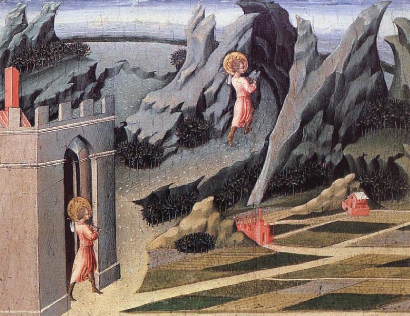 Giovanni di Paolo Johannes Doparen drar sig tillbaka till oknen china oil painting image
